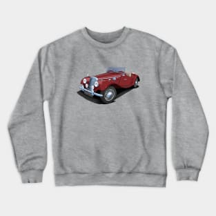 1954 MG TF sports car in autumn red Crewneck Sweatshirt